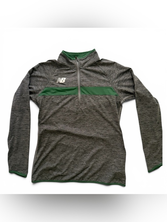 New Balance Tops - New Balance NB Dry 1/2 Zip Pullover Gray Green Thumbholes Women’s M